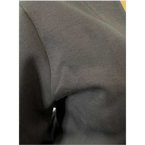 OGL Elevated V-Neck Midi Dress L Gray Long Sleeve Cinched Softtrine NWT - Picture 5 of 10